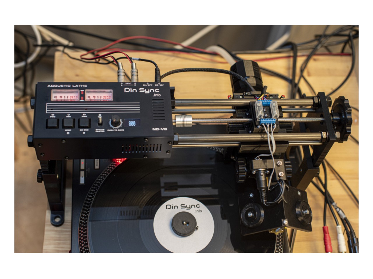 DinSync NC-V8 Acoustic Lathe - Vinyl Record Press Media