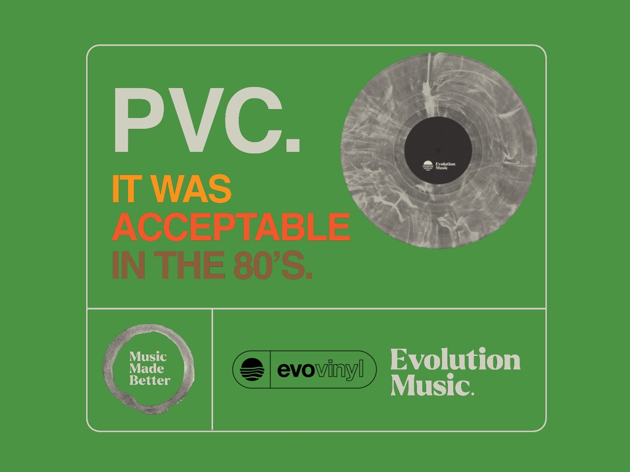 Evolution Music - Evovinyl Bioplastic Records - Vinyl Record Press Media